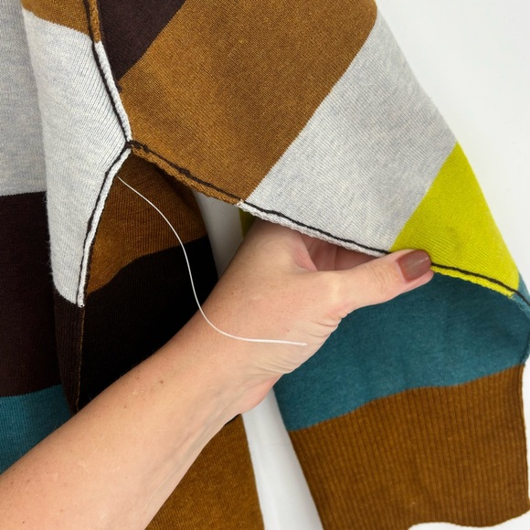 NWOT Free People Coastal Stripe Pullover Olive lime combo SZ XS - Picture 5 of 9